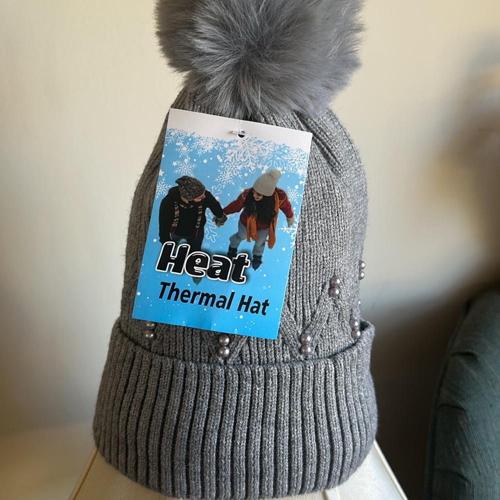 Gray Heat Thermal Women's Metallic Shimmers Winter Hat